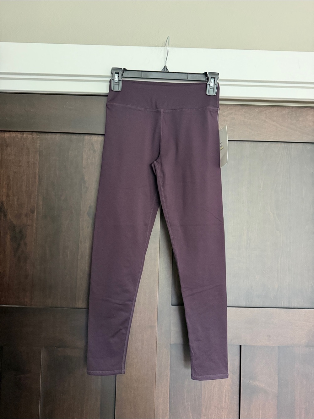 Z by Zella Girl Plum Fleece Lined Stretch Leggings size Large 10/12